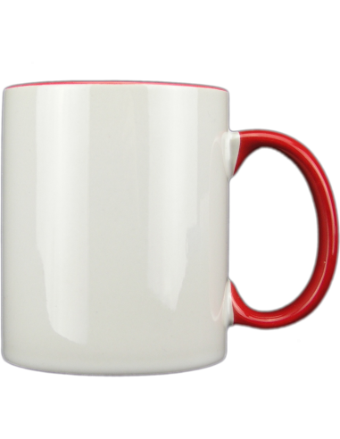 Taza blanca con interior y asa de color personalizada, fotoregalo, regalo personalizado, taza con foto