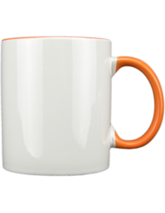 Taza blanca con interior y asa de color personalizada, fotoregalo, regalo personalizado, taza con foto