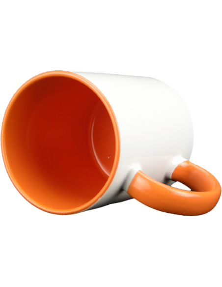 Taza blanca con interior y asa de color personalizada, fotoregalo, regalo personalizado, taza con foto