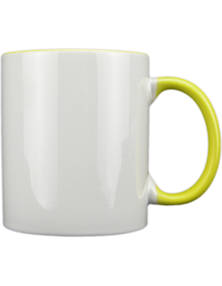 Taza blanca con interior y asa de color personalizada, fotoregalo, regalo personalizado, taza con foto