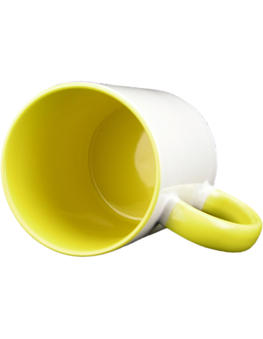 Taza blanca con interior y asa de color personalizada, fotoregalo, regalo personalizado, taza con foto