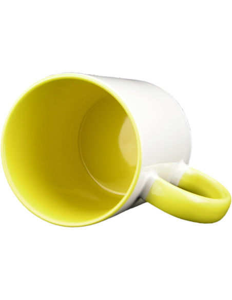 Taza blanca con interior y asa de color personalizada, fotoregalo, regalo personalizado, taza con foto