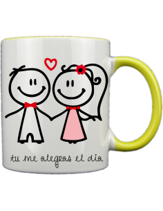 Taza blanca con interior y asa de color personalizada, fotoregalo, regalo personalizado, taza con foto 2