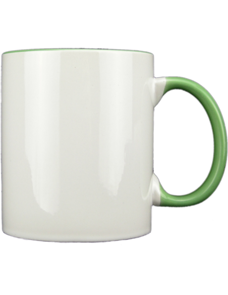 Taza blanca con interior y asa de color personalizada, fotoregalo, regalo personalizado, taza con foto