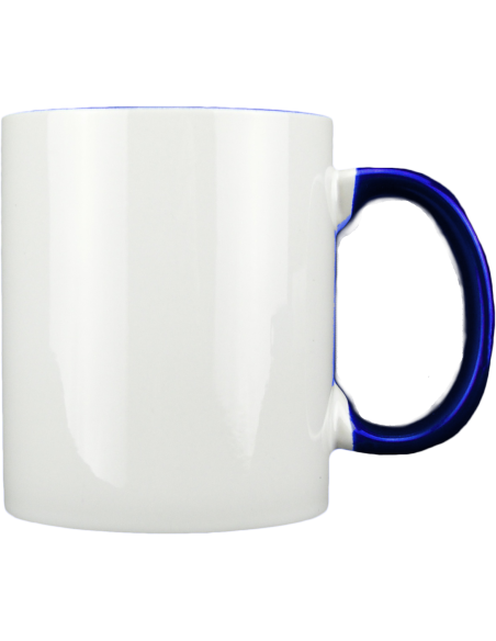 Taza blanca con interior y asa de color personalizada, fotoregalo, regalo personalizado, taza con foto