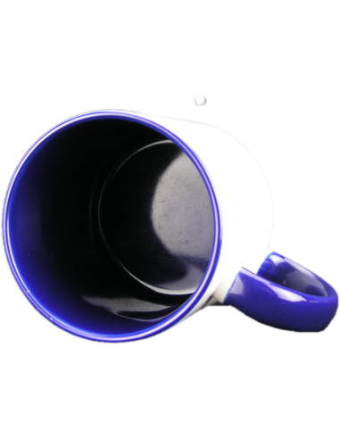 Taza blanca con interior y asa de color personalizada, fotoregalo, regalo personalizado, taza con foto