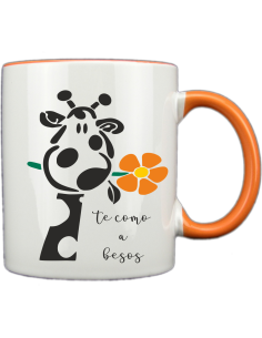Taza blanca con interior y asa de color personalizada, fotoregalo, regalo personalizado, taza con foto 2