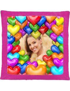 Cojín de peluche Fucsia 2